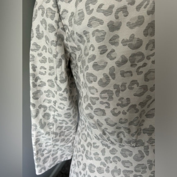 Armani Exchange animal printed women’s linen blend blazer size 4 - Picture 5 of 13